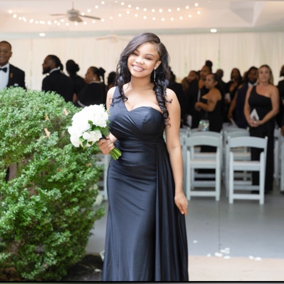 Bridal Babes Dresses & Skirts - Bridal Babes black bridesmaid dress size 8